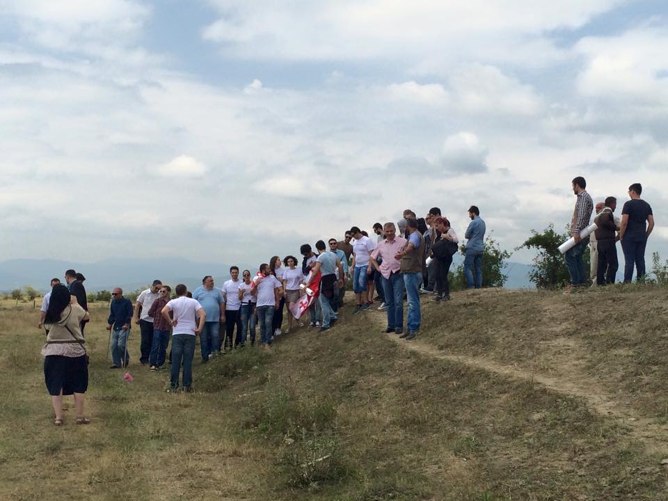 თავისუფალი დემოკრატები მცოცავ ოკუპაციას აპროტესტებენ, 14/017/2015, ფოტო: ნეტგაზეთი/გიორგი დიასამიძე