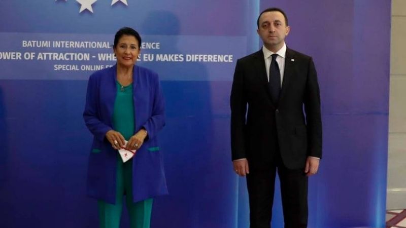 Визит президента Грузии в Страсбург отложили. Она обвиняет правительство
