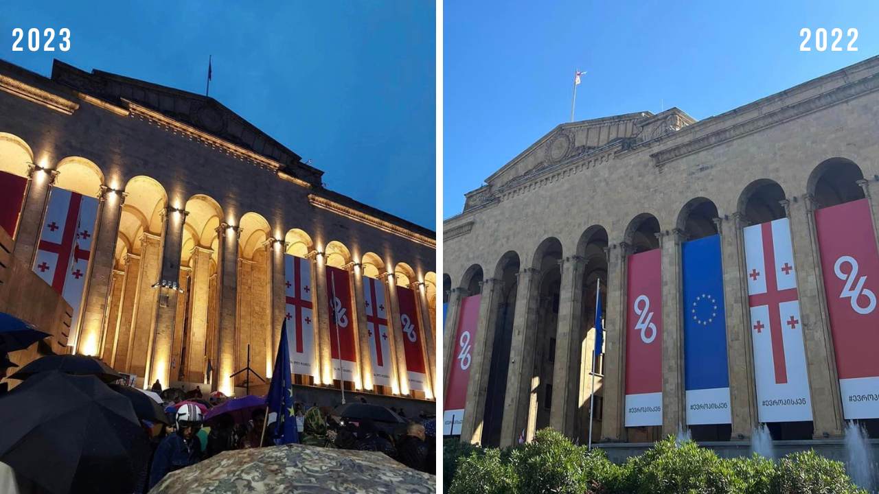 Оппозиционные депутаты призвали вывесить флаг ЕС на фасад здания Парламента Грузии
