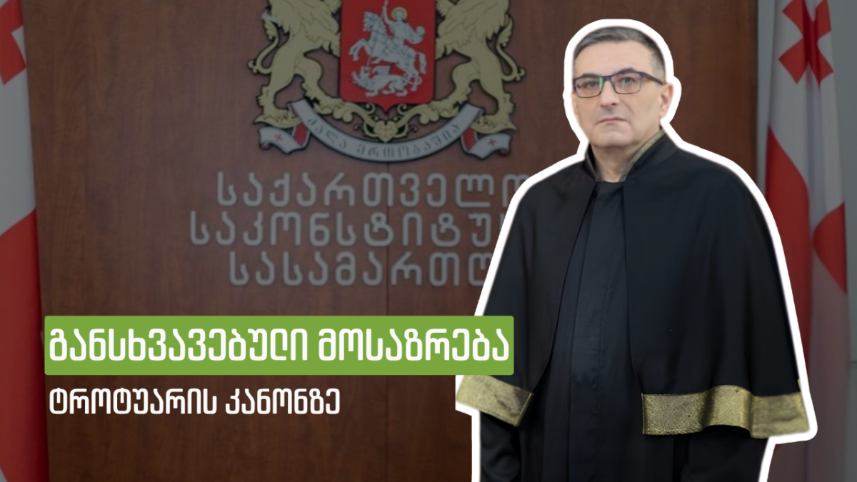 „გამოწვეული ზიანი ვეღარ აღდგება“ — საკონსტიტუციოს მოსამართლე ტროტუარის კანონზე